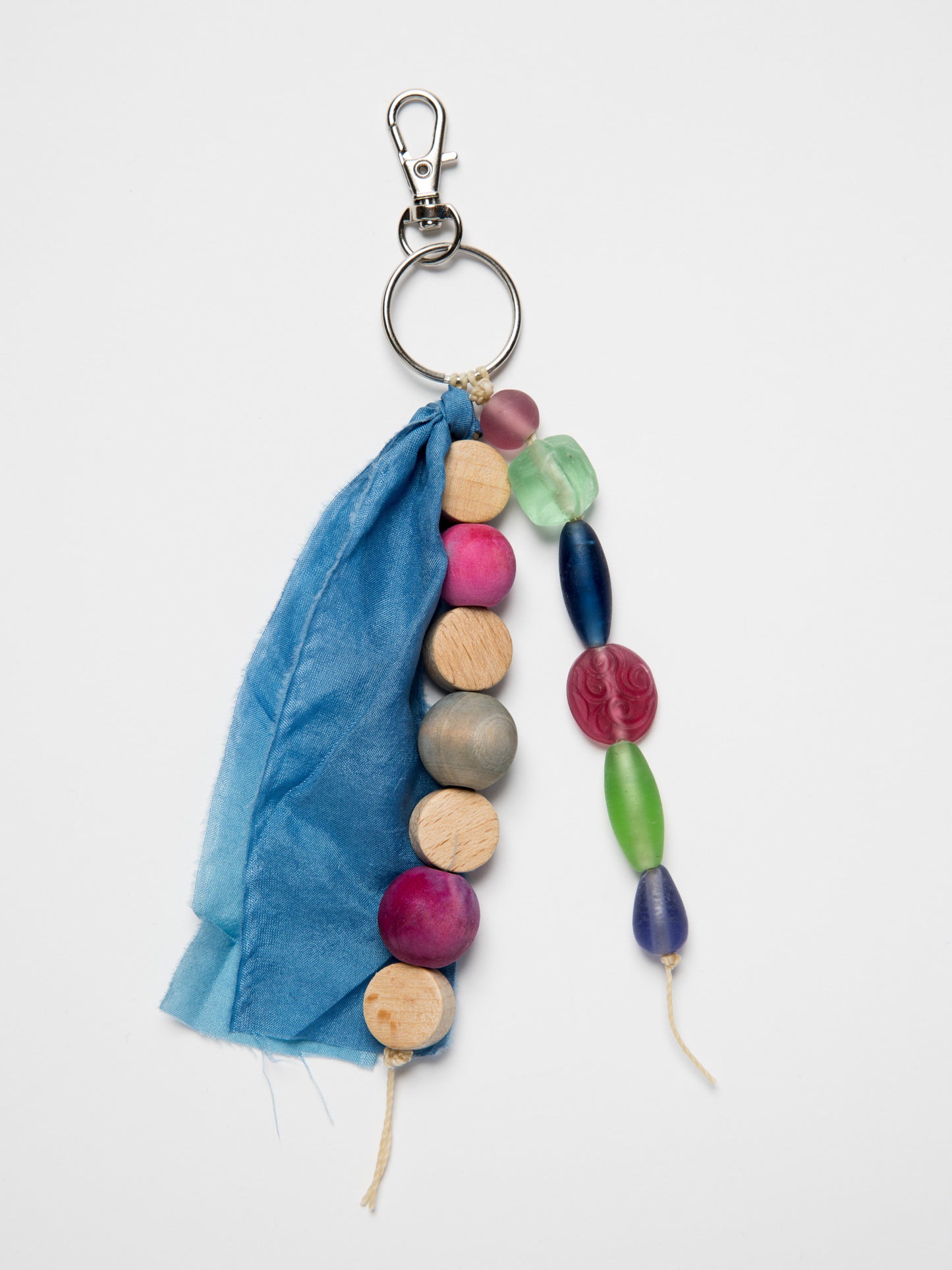 Sea Glass Bead Bag Charm