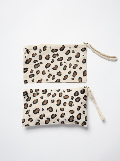 Hand-painted Leopard Pouch