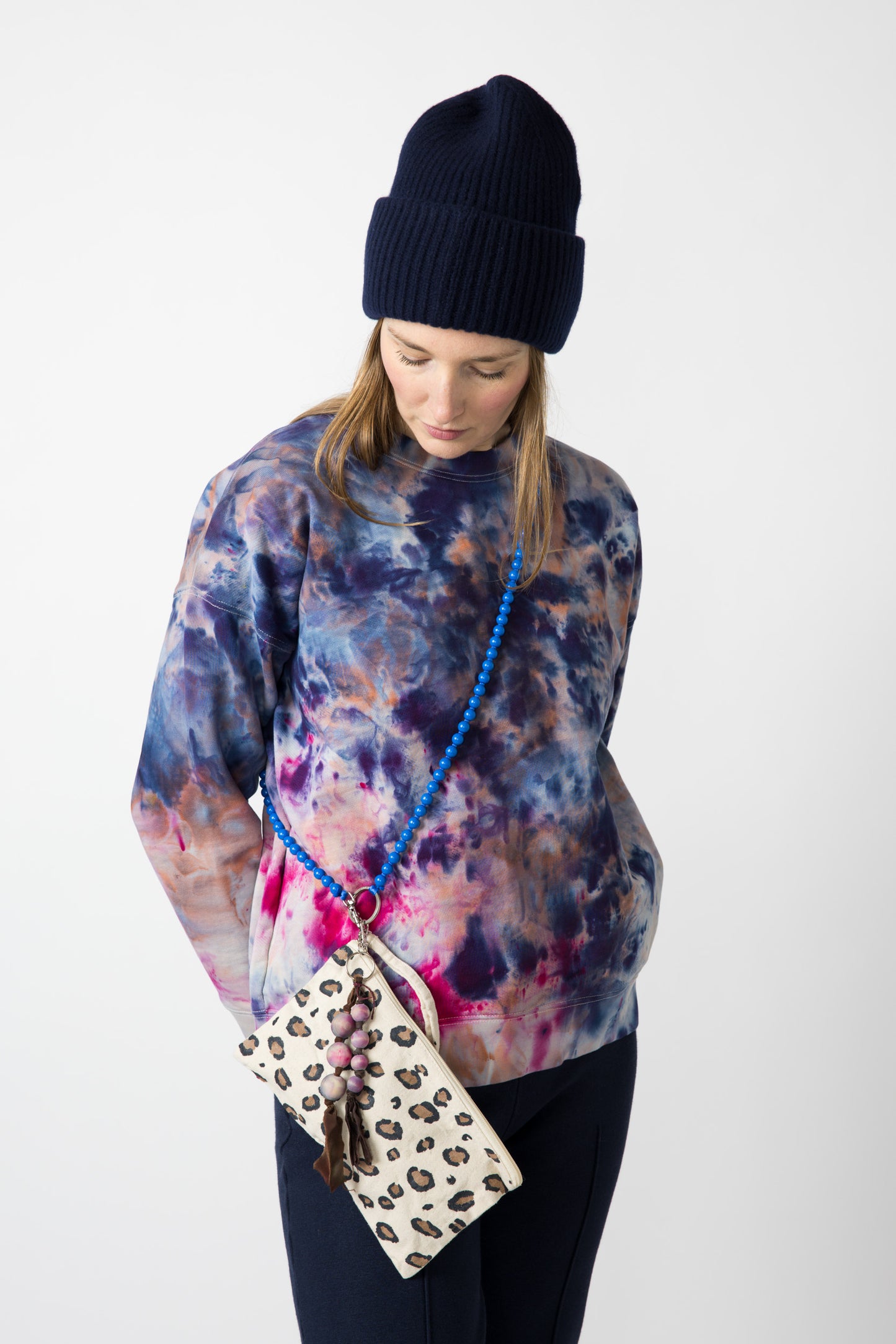 Hand-painted Leopard Pouch