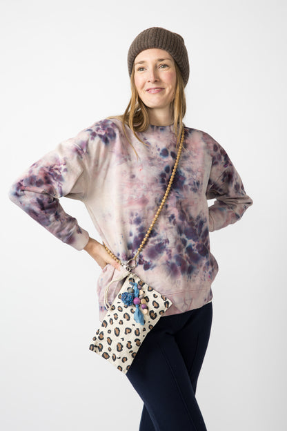 Hand-painted Leopard Pouch