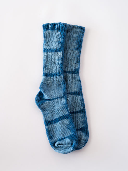 Indigo Organic Cotton Crew Socks