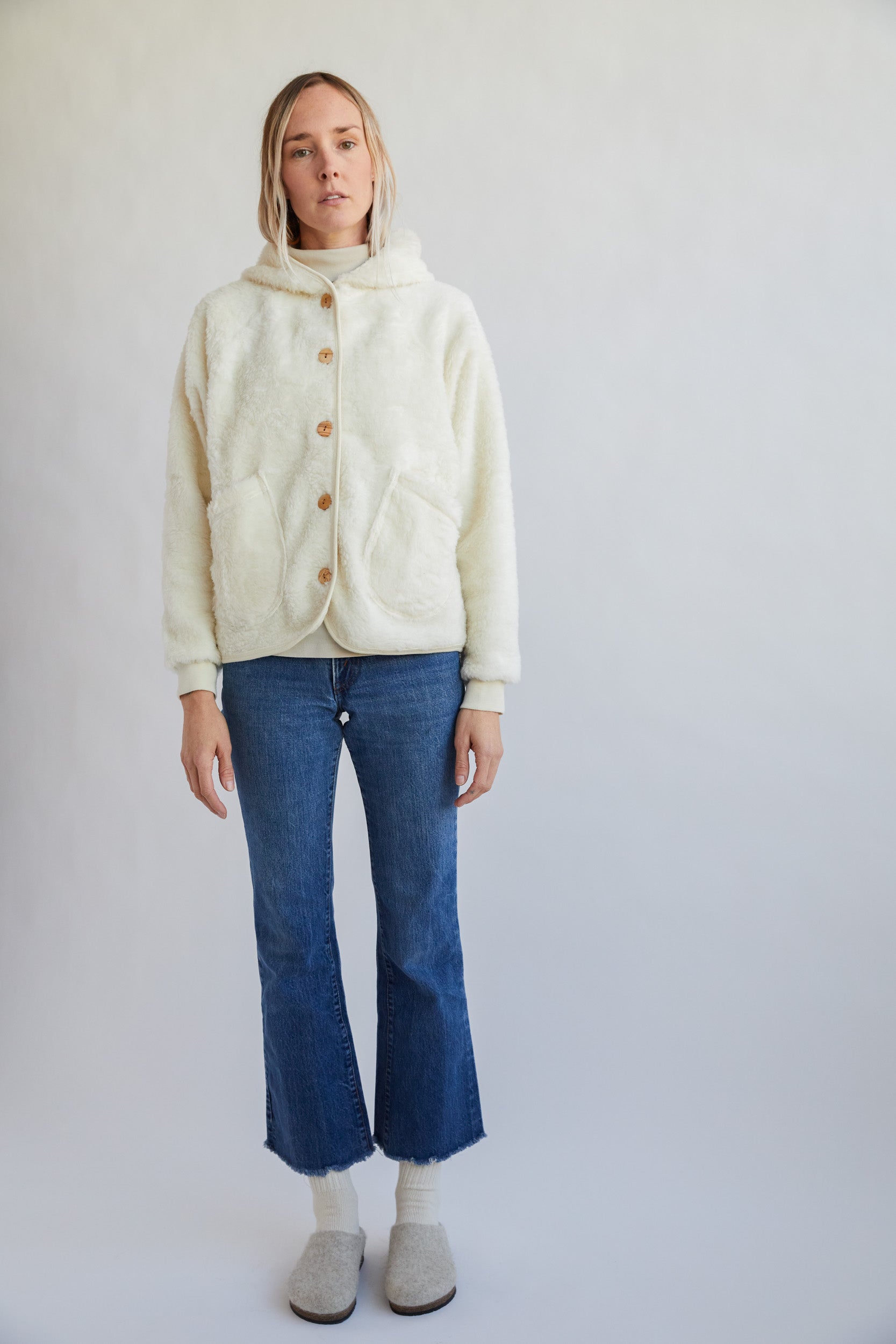 100% Merino Wool Fleece Hoodie - Natural – Driftless Goods